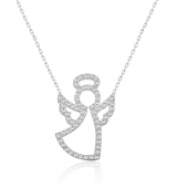 Gümüş Melek Kolye DN79A - 1