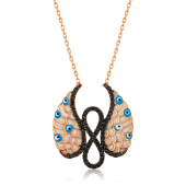 Sonsuzluklu Melek Kanadı Gümüş Kolye DN21 - 1