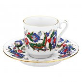 Kütahya Porselen 2 Kişilik 458 Desen Kahve Fincan Takımı - 1