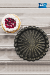 Şan Granit 22cm Döküm Kek Kalıbı Tart Kalıbı Siyah - 1