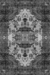 Siyah Renk Yıkanabilir İnce Yazlık Kilim - HS82104 - 1