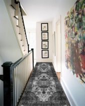Siyah Renk Yıkanabilir İnce Yazlık Kilim - HS82104 - 4