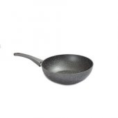OMS Granit 28x9 CM Gri Wok Tava 3211000728GRİ - 1