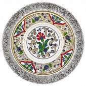 Kütahya Porselen El Dekoru 17 cm Duvar Tabağı - 1