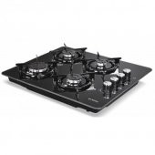 Kumtel Ko40Tshdf Siyah Cam Set Üstü Oval Kenarlı Doğalgazlı Ocak - 1