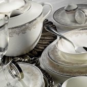 Kütahya Porselen Bone Kalipso 62 Parça 930620 Desenli Yemek Takım - 1