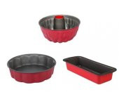 TANTİTONİ KIRMIZI RENKLİ 3LÜ KEK KALIBI SETİ - 1