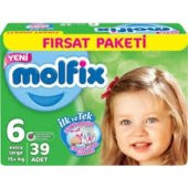 6 NUMARA BEDEN MOLFİX BEBEK BEZİ 39LU PAKET - 1