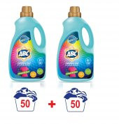 ABC Sıvı Renkliler Çamaşır Deterjanı Renkli 50 Yıkama 3 Litre x2 - 1