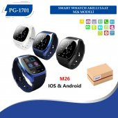 M26 Dokunmatik Smart Watch Akıllı Saat İOS+Android Uyumlu - 1