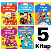 OKUL ÖNCESİ BOYAMA 5 KİTAP SETİ (ÇIKARTMALI) DEĞERLER EMA - 1