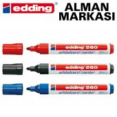 30 ADET (ALMAN EDDİNG) BEYAZ TAHTA KALEMİ KIRMIZI SİYAH MAVİ - 5