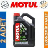 Motul 5100 15W-50 4T 4 Lt 4 Zamanlı Motosiklet Motor Yağı (2 Adet) thumbnail 1