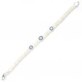 925 Ayar Gümüş 4 lu Sac Örgülü Nazar Boncuğu Taslı Bileklik thumbnail 2