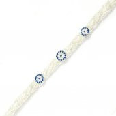 925 Ayar Gümüş 4 lu Sac Örgülü Nazar Boncuğu Taslı Bileklik thumbnail 3