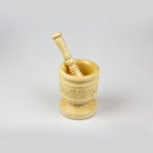 Ahşap Havan Desenli(Havan+Tokmak) - 1