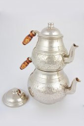 El İşlemeli Bakır Çaydanlık Büyük Boy - 2