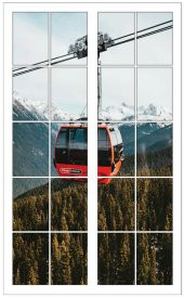 Pencere, Teleferik Duvar Sticker - 1