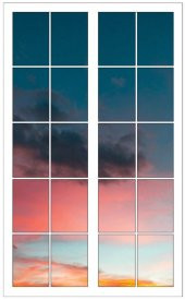 Pencere, Gökyüzü, Bulutlar Duvar Sticker - 1