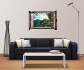 Pencere, Dağ Manzarası, Merdiven, Patika Duvar Sticker - 2