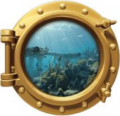 GEMİ, DENİZALTI, PENCERE DUVAR STİCKER - 1