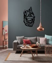 EV DEKORASYON LAZER KESİM METAL TABLO KURT KAFASI SMALL 27CMX43CM - 5