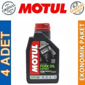Motul Fork Oil Expert Medium Heavy 15W 1 Lt Amortisör Yağı (4 Adet) - 1