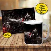 Batmanın Arabası Kupa Bardak ve 24 Parça Puzzle Yapboz Set-7143 - 1