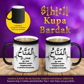 Allahın İsmi El Fettah Anlamı Sihirli Hediyelik Kupa Bardak-S4 - 1