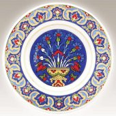 Kütahya Porselen 17 cm El Dekoru Tabak Dekor No 013886 - 1