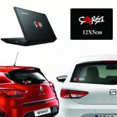 Kırmızı Beyaz Çarşı Transfer Harf Oto Sticker -Araç Aksesuar 12x5cm - 1