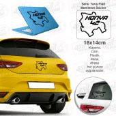Konya İli 42 Plaka Kodu Memleket Siyah Yarış Pisti Sticker - Oto Araba Etiket, Aksesuar, Modifiye - 1