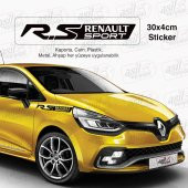 Reno Renault Sport R.S. Logo Siyah Şerit Oto Sticker, Etiket, Araç Çıkartma, Modifiye, Aksesuar - 1