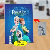 Karlar Ülkesi Kardeş Elsa ve Anna 99 Parça Puzzle Yapboz Tablo-5 - 1
