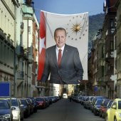 Recep Tayyip Erdoğan RTE Cumhurbaşkanlığı Forsu Raşel Cephe Bayrak -400x600cm - 4x6metre - 1