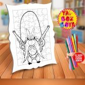 Sinirli Kovboy Yosemite Sam Çocuk Boyama Puzzle Tablo-yosesam - 1
