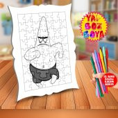 Sünger Bob Kızgın Patrick Çocuk Boyama Puzzle Tablo-Spongebo5-03 - 1