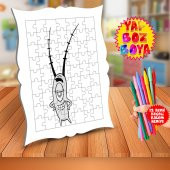 Sünger Bob Sheldon James Plankton Çocuk Boyama Puzzle Tablo-S6-4 - 1