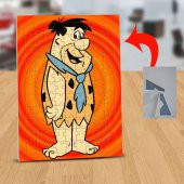 Taş Devri Gülümseyen Fred Çakmaktaş 99 Parça Puzzle Yapboz Tablo-f5 - 1