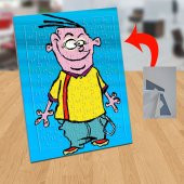 Çizgi Film Karakteri Ed Edd Eddy 99 Parça Puzzle Yapboz Tablo-E008 - 1
