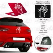 Adıge Çerkez Kafkas Dans Eden Çift Sticker, Oto Etiket, Araç Çıkartma, Araba Tuning, Aksesuar - 1