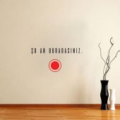 Şu An Buradasınız Yazılı Silüet Dekoratif Duvar Sticker, Çıkartma, Etiket - 1