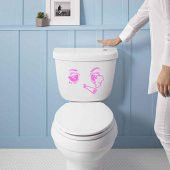 Sigara İçen Emoji Silüeti Dekoratif WC Klozet Sticker, Çıkartma, Etiket - 6