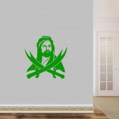 Hazreti Ali Zülfikar Kılıcı Siluet Büyük Boy Dekoratif Duvar Sticker, Çıkartma, Etiket - 10