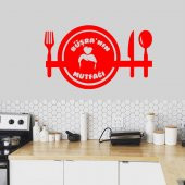 Kişiye Özel İsim Yazılı Mutfak Dekoratif Duvar Sticker, Çıkartma - 4