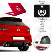 Uşak Plaka 64 Ay Yıldız Beyaz Sticker, Araba, Araç, Etiket, Aksesuar, Tuning, Modifiye, Arma - 1