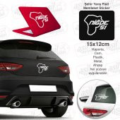 Niğde İli 51 Plaka Kodu Harita Memleket Beyaz Yarış Pisti Sticker - Oto Araba Etiket, Aksesuar - 1