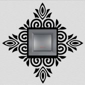 Dekoratif Çerçeve Priz Sticker Duvar Dekorasyon Çıkartma - 1