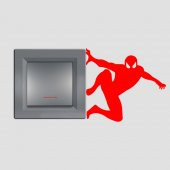 Spiderman Örümcek Adam Siluet Karakter Tasarım Priz Sticker Duvar Dekorasyon Çıkartma - 4