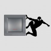 Spiderman Örümcek Adam Siluet Karakter Tasarım Priz Sticker Duvar Dekorasyon Çıkartma - 8